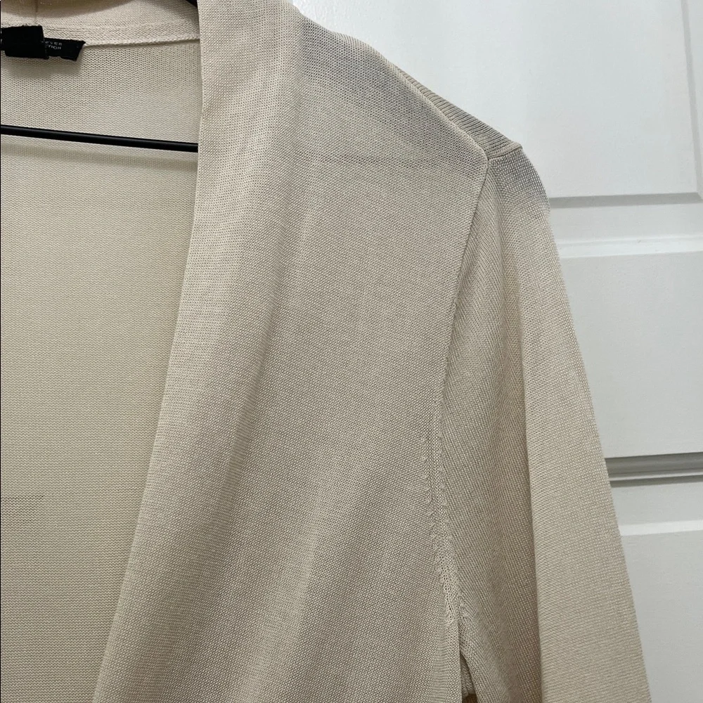 J. Jill Wearever Collection Cream Lightweight Knit Open Cardigan - Size Medium